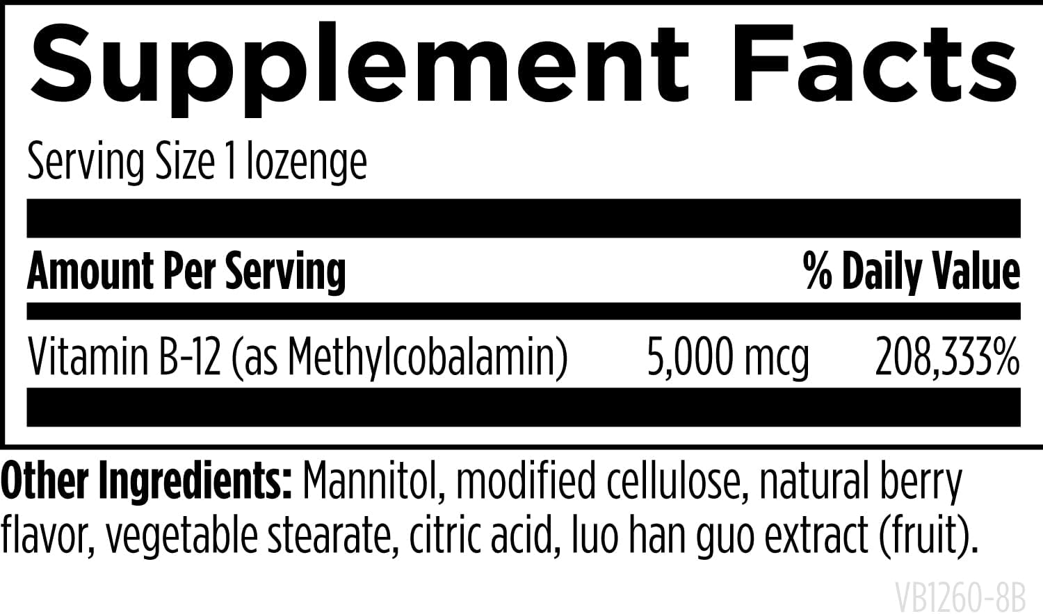 Designs for Health Vitamin B12 Lozenges - 5000 mcg Methylcobalamin - Berry Flavored - Vegan and Gluten-Free (60 Fast-Dissolving Lozenges)