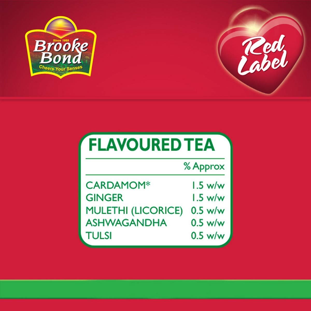 Brooke Bond Red Label Natural Care con 5 Ingredientes Ayurvédicos (2 x 250 g)