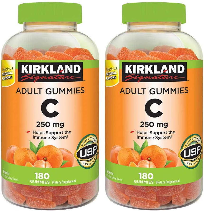 Kirkland Signature Vitamina C 250 mg, Gominolas para Adultos (Pack de 4 x 180)