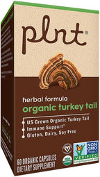Plnt Organic Turkey Tail - Fórmula Herbal de Hongo para Apoyo Inmunitario (60 Cápsulas Orgánicas)