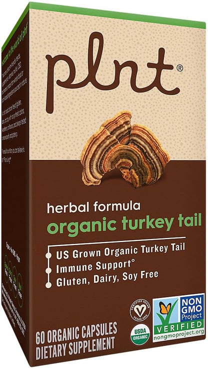 Plnt Organic Turkey Tail - Fórmula Herbal de Hongo para Apoyo Inmunitario (60 Cápsulas Orgánicas) – Image 5