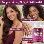 Grab The Gold Vitaminas para Cabello, Piel y Uñas | Gominolas con Biotina 6000 mcg y Colágeno | Sabor Maracuyá | Sin Gluten, No-GMO