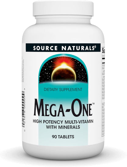 Source Naturals Mega-One Multivitamínico con Minerales - 90 Comprimidos – Image 1