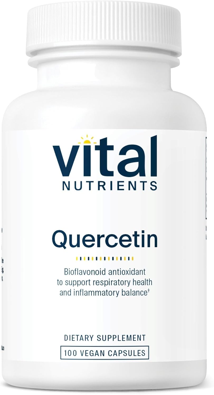 Vital Nutrients Quercetin - Vegan Supplement with Bioflavonoids for Sinus, Respiratory, Heart, and Immune Support - Gluten-Free, Dairy-Free, Soy-Free - 500mg - 100 Capsules
