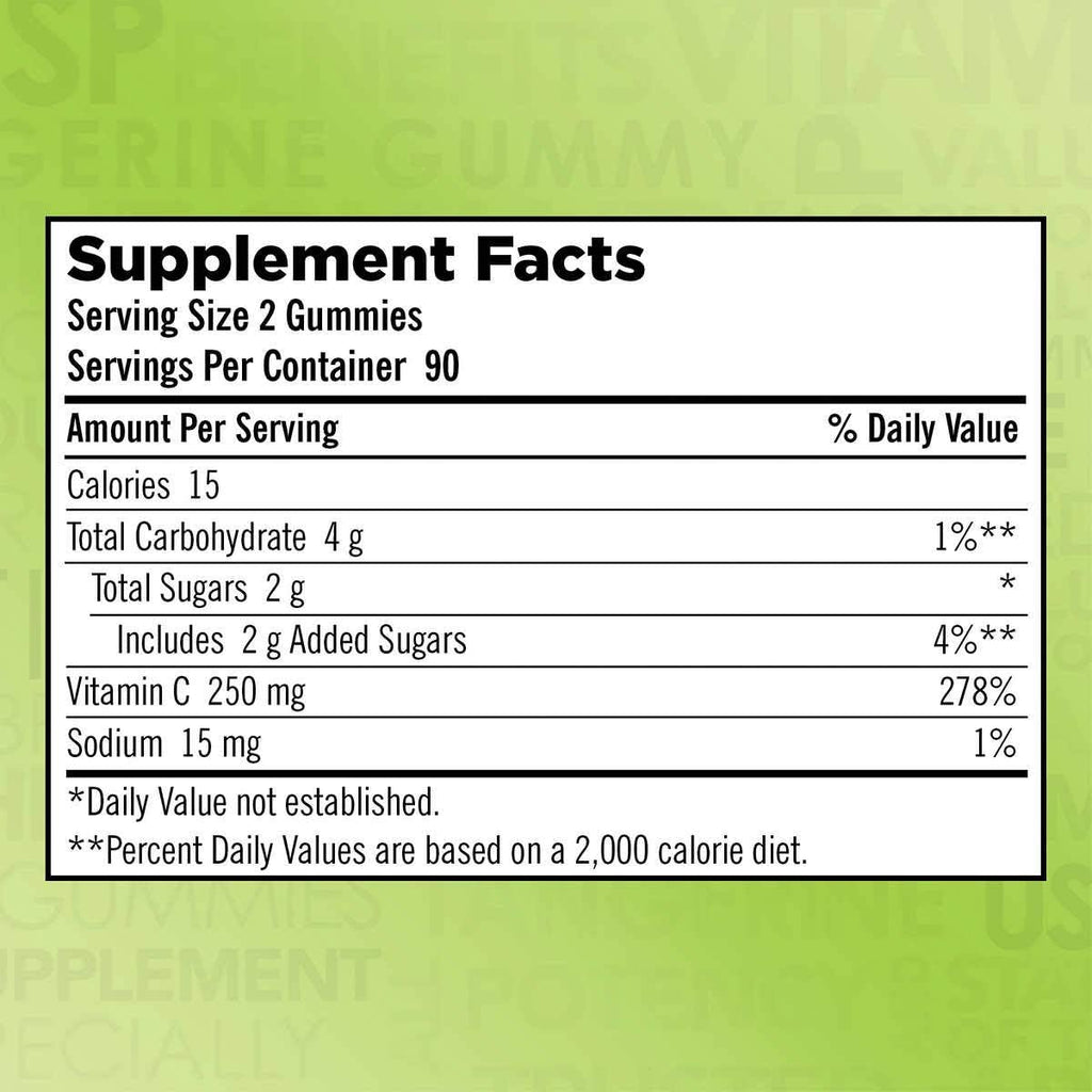 Kirkland Signature Vitamina C 250 mg, Gominolas para Adultos (Pack de 4 x 180)