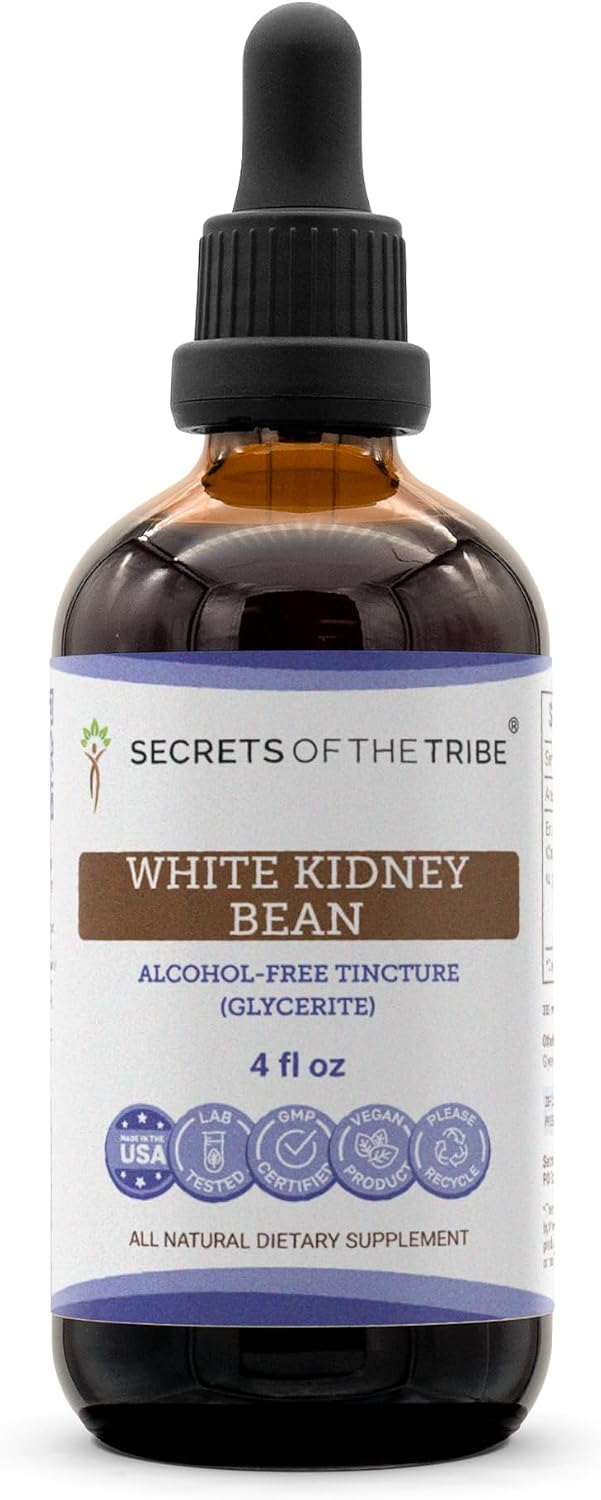Secrets of the Tribe Tintura de Judía Blanca sin Alcohol - Extracto de Alta Potencia - 118 ml