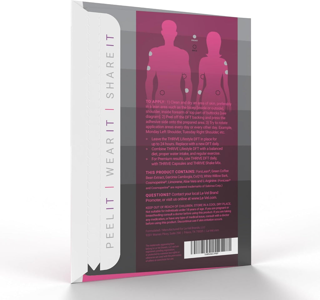 Thrive DFT Wellness Patches - Parches de Bienestar con Tecnología DFT (30 Parches, Clásico - Apoyo General - Púrpura)
