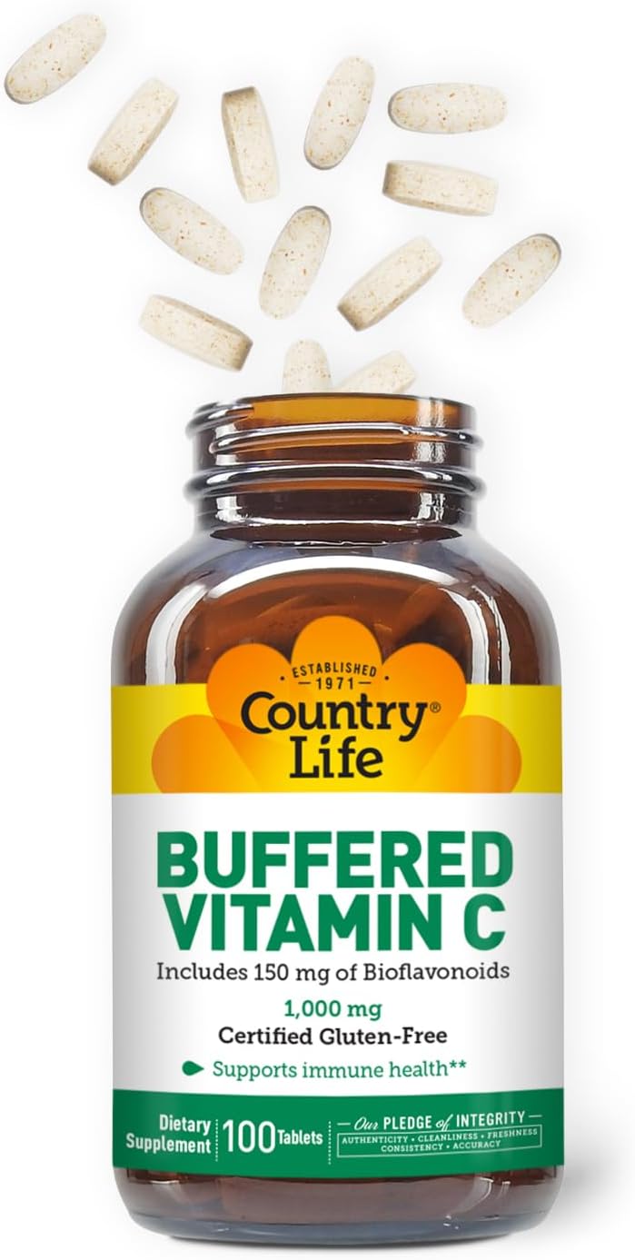 Country Life Vitamina C Tamponada 1000 mg con Bioflavonoides - 100 Comprimidos