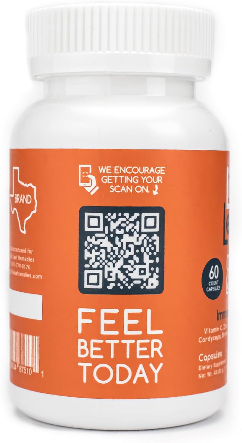 Life Leaf Remedies Immune Armor: Complemento Inmunitario con Vitamina C, D3, Zinc y Quercetina