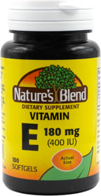 Nature's Blend Vitamina E 400 IU, 100 Cápsulas
