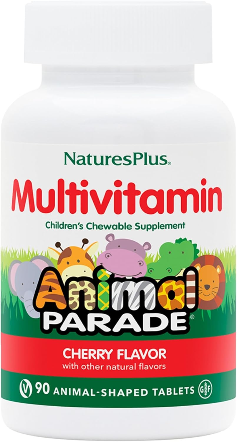 NaturesPlus Animal Parade Children's Multivitamin - 90 Watermelon Chewable Tablets