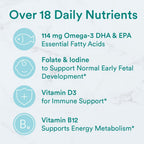 SmartyPants Vitaminas Prenatales para Mujeres, Gominolas Multivitamínicas con Omega 3 (EPA/DHA), Biotina, Metilfolato, Vitamina D3, C, B12, B6, A, K y Zinc, Inositol, 120 Gominolas (30 Días)