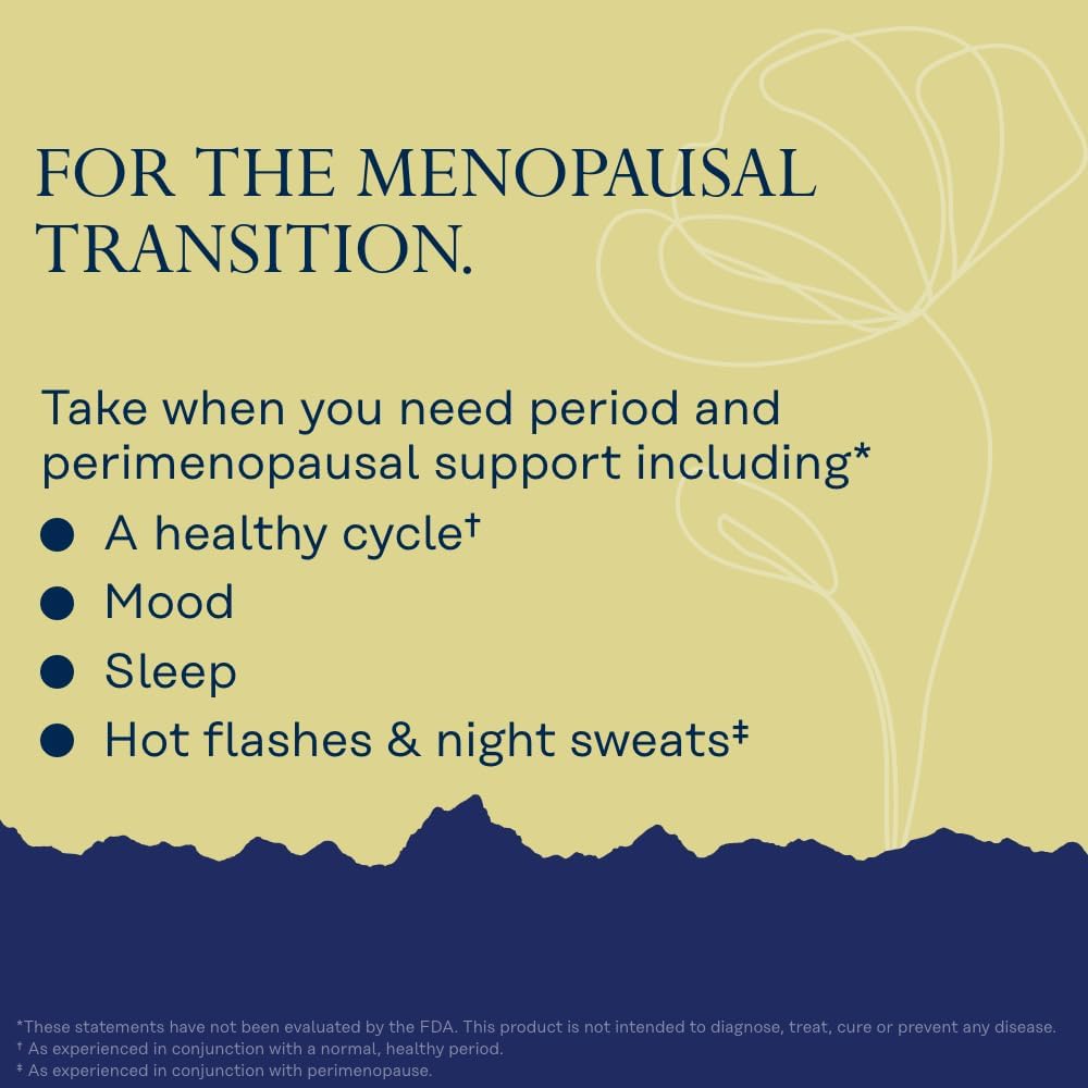 SOLARAY Perimenopause her Life Stages - Suplemento para Perimenopausia, Sofocos y Apoyo en la Menopausia - con Azafrán y Vitex - 60 Cápsulas Veganas