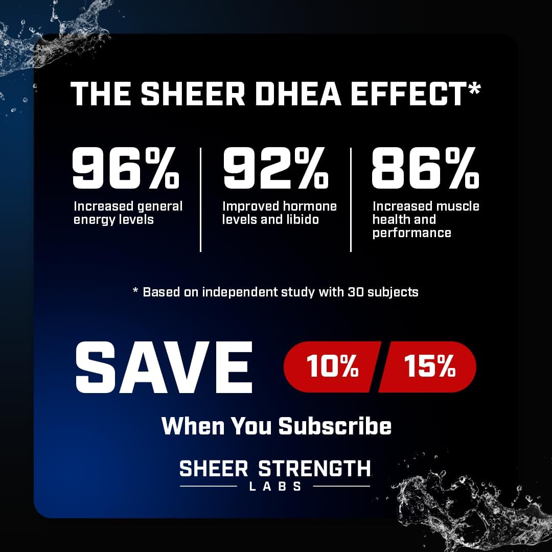DHEA 100 mg para Hombres y Mujeres - Sheer Strength Labs