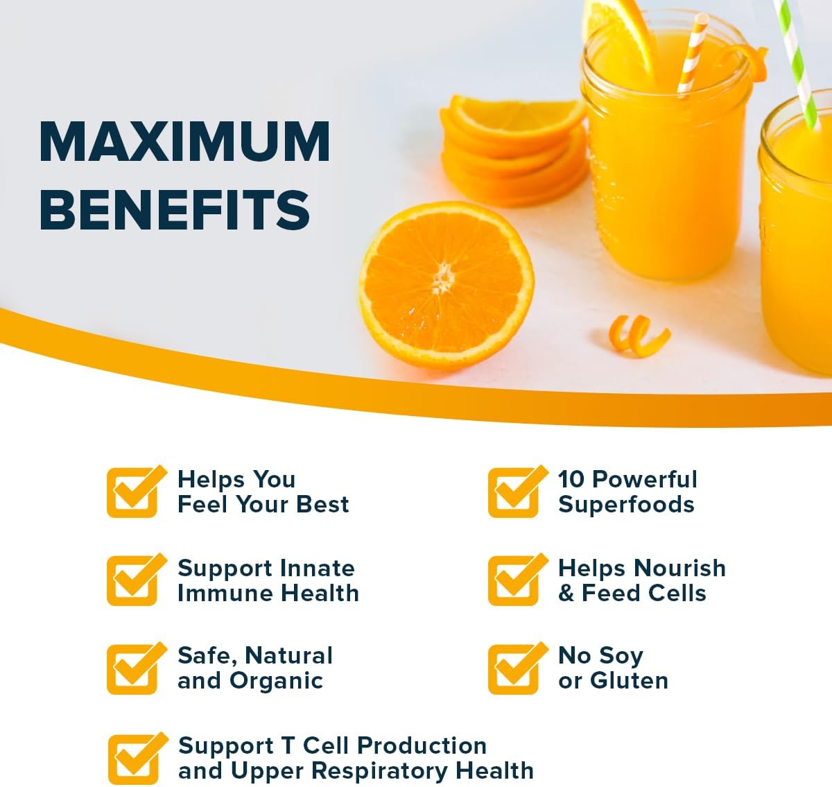 Organifi Immunity - Polvo Orgánico de Apoyo Inmunitario con Beta-Glucanos de Hongos, Vitamina C, D y Zinc - 15 Sobres Individuales