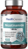 B-3 Nicotinamida 500 mg, 100 Cápsulas - Vitamina B3 Sin Rubor