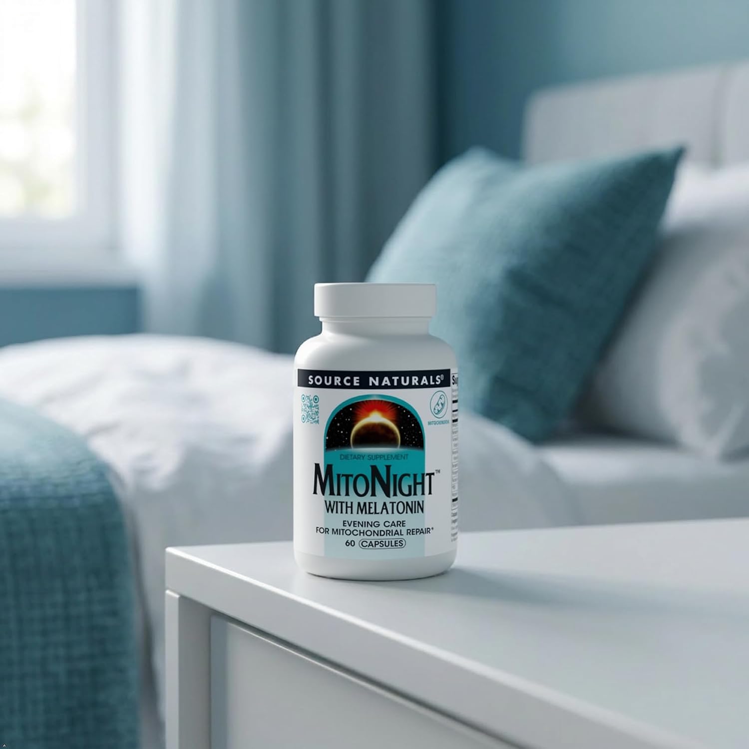 Source Naturals MitoNight® con Melatonina – Cuidado Nocturno para la Reparación Mitocondrial (30 Cápsulas)