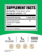 Fennel Seed Extract Powder - 1 kg (2.2 lbs)