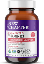 New Chapter Vitamina D3 Fermentada 2000 IU, Orgánica, Una al Día