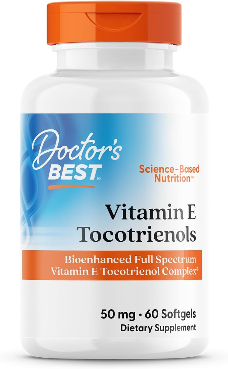 Doctor's Best Vitamina E Tocotrienoles con TocoGaia ULTRA™, 60 cápsulas blandas