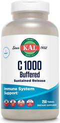 KAL C 1000 Vitamina C 1000 mg – Liberación Sostenida, Tamponada – 250 Comprimidos