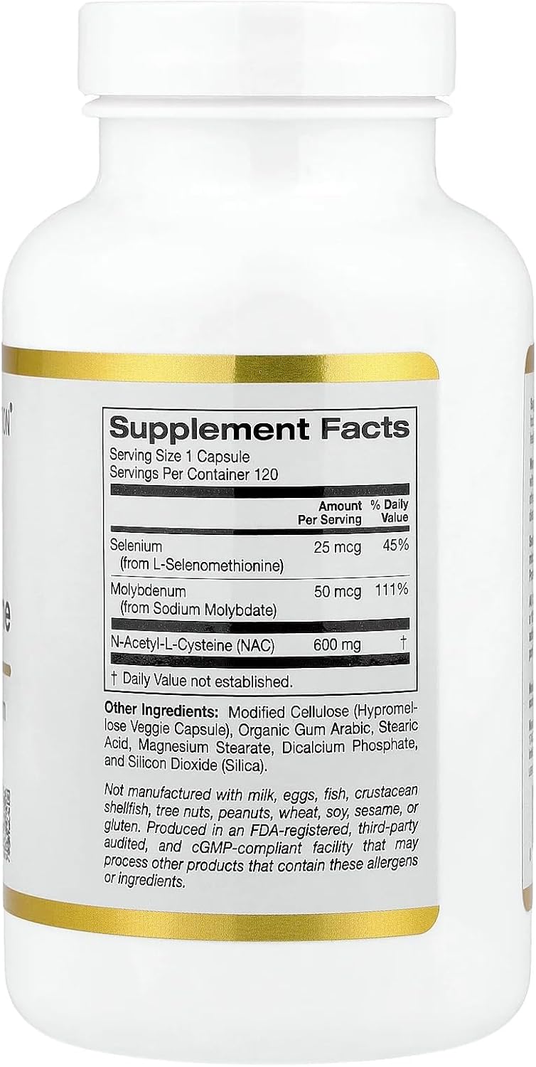 Lake Avenue Nutrition N-Acetil-L-Cisteína, 600 mg, 120 Cápsulas Vegetales