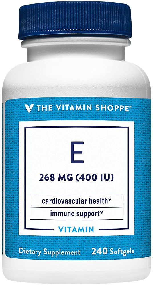 The Vitamin Shoppe Vitamina E 400 UI - 120 Cápsulas Blandas
