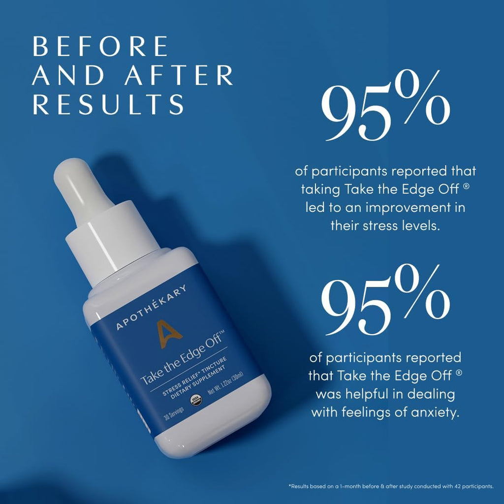 Apothékary Take The Edge Off – Gotas Herbales para el Estrés y la Tensión, Sin Alcohol, 30 ml
