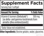 Designs for Health Annatto-E 300 mg Tocotrienols - DeltaGold Vitamin E Complex Supplement with Delta + Gamma Tocotrienols - Cardiovascular, Healthy Aging + Antioxidant Support - Non-GMO (30 Softgels)