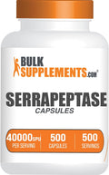 BulkSupplements Serrapeptasa 40000 SPU Cápsulas (500 Unidades)