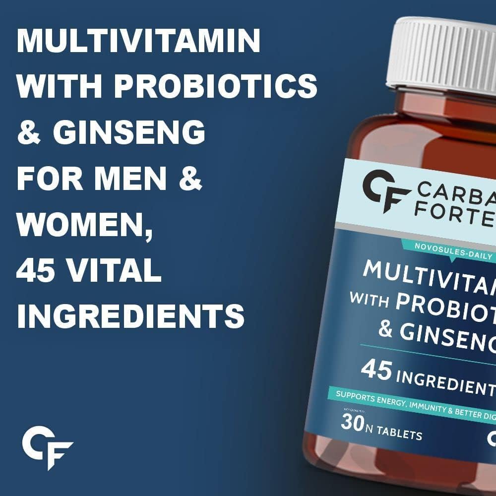 Multivitamínico con Probióticos para Hombres y Mujeres - 30 Comprimidos Vegetales