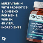 Multivitamínico con Probióticos para Hombres y Mujeres - 30 Comprimidos Vegetales