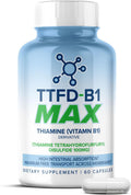 MAXLIFE NATURALS TTFD Tiamina B1 100 mg con Magnesio - 60 Cápsulas