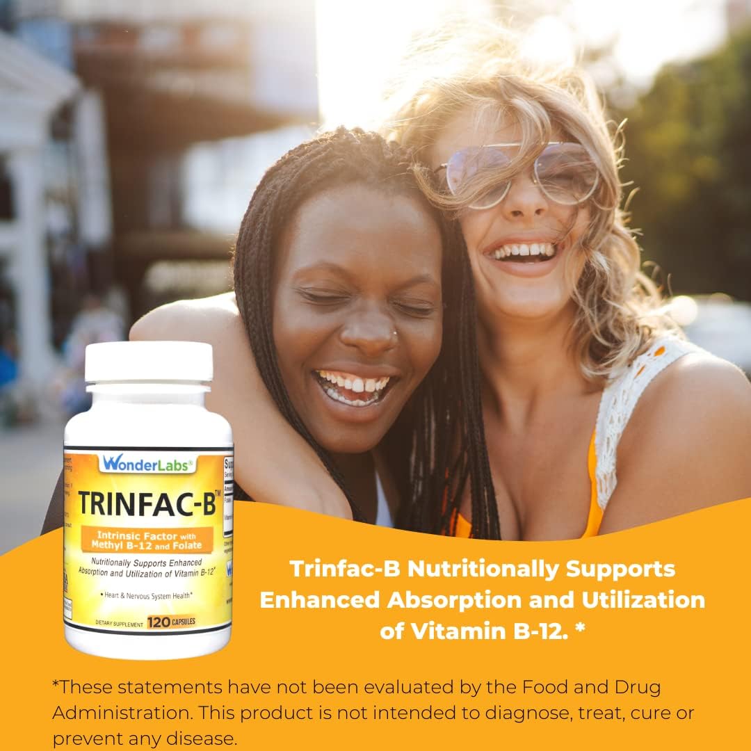 Intrinsic Factor with Folic Acid and Vitamin B12 1000 mcg - 120 Capsules