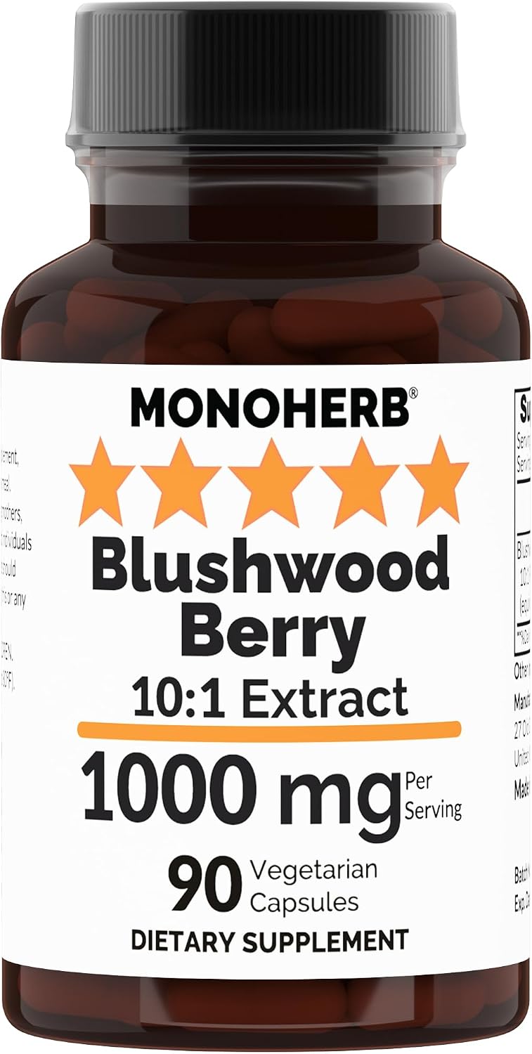 Blushwood Berry 10:1 Extract - 1000 mg por Porción - Tamaño de la Porción: 2 Cápsulas - 45 Raciones por Envase