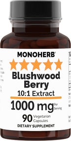 Blushwood Berry 10:1 Extract - 1000 mg por Porción - Tamaño de la Porción: 2 Cápsulas - 45 Raciones por Envase