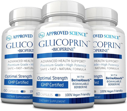Approved Science Glucoprin - Berberina 250 – Vitamina B12: Contribuye al funcionamiento normal del sistema – Image 7