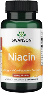 Swanson Niacina (Vitamina B3) 100 mg, 250 comprimidos