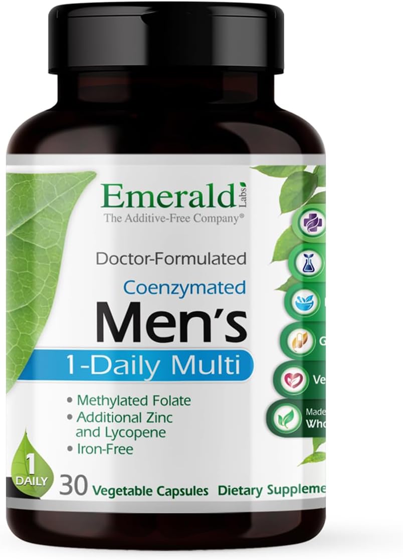 EMERALD LABS Multivitamínico diario para hombres - Sin aditivos - 30 cápsulas vegetales