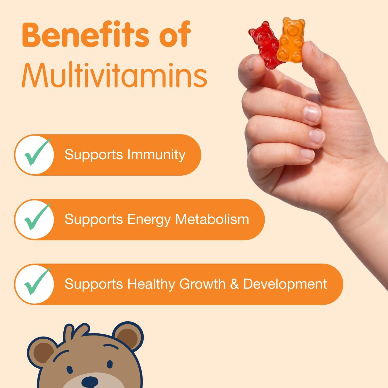 DR. MORITZ Gomitas Multivitamínicas para Niños | 14 Vitaminas | 60 Gomitas | Desde 2 Años