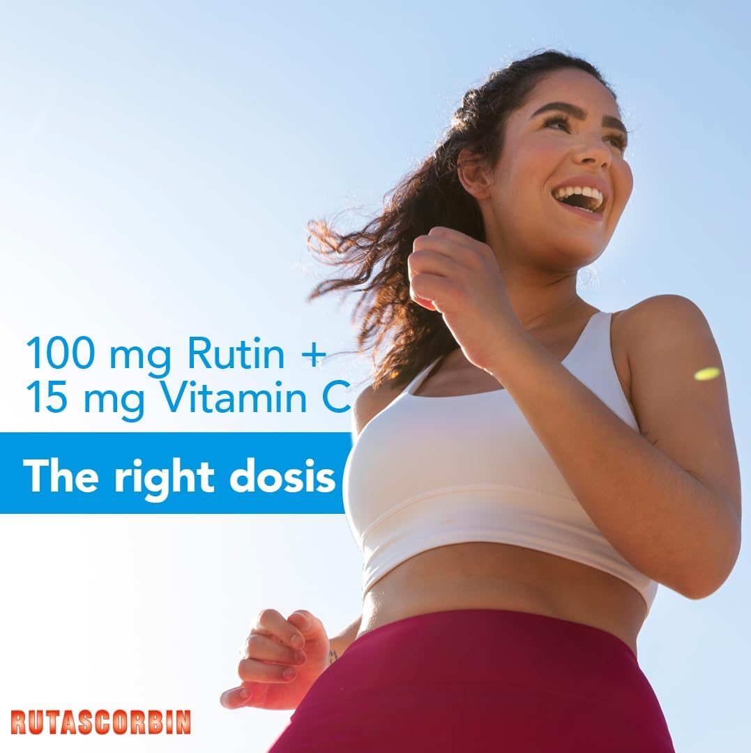Rutina y Vitamina C Comprimidos para Circulación y Apoyo Inmunológico, Dosis Moderada, 50 Comprimidos