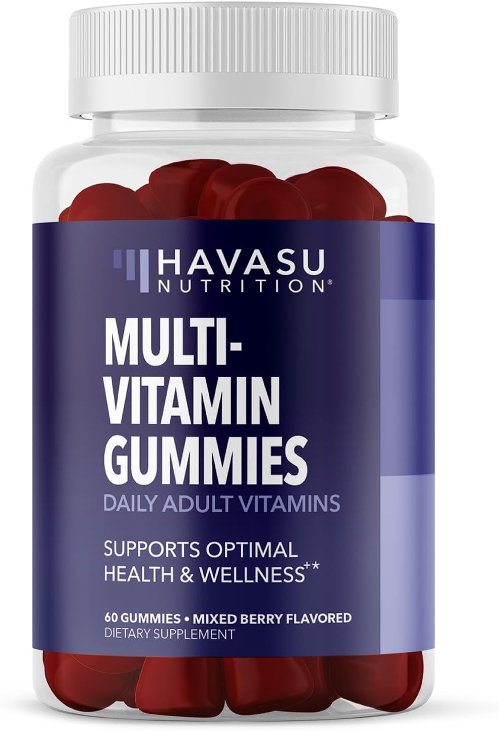 Gominolas Multivitamínicas para Adultos - Con Vitamina C, D y Zinc - 60 Gominolas - Sabor Bayas Mixtas