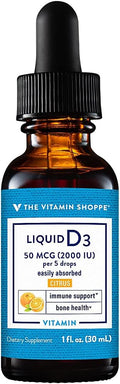 The Vitamin Shoppe Vitamina D3 Líquida 2000 UI