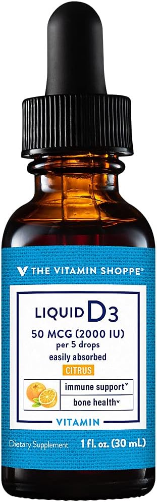 The Vitamin Shoppe Vitamina D3 Líquida 2000 UI