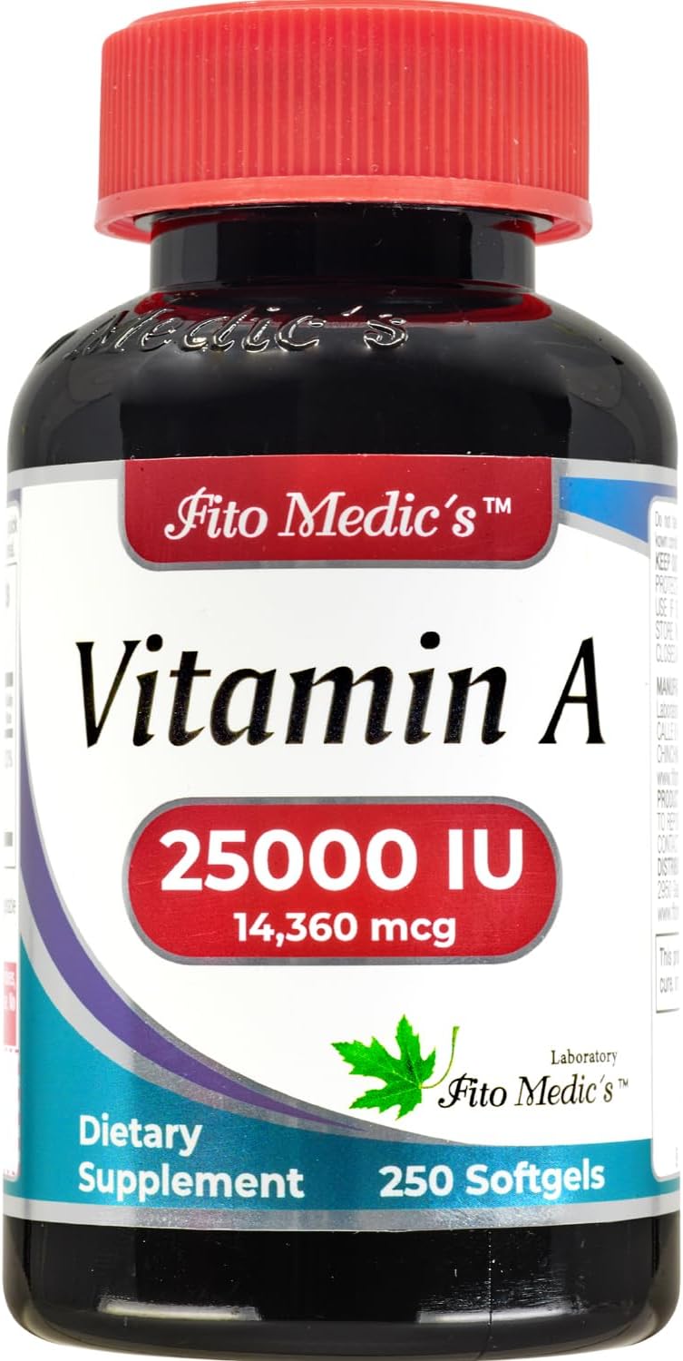 FITO MEDIC'S Lab - Vitamina A 25000 UI, 250 cápsulas blandas