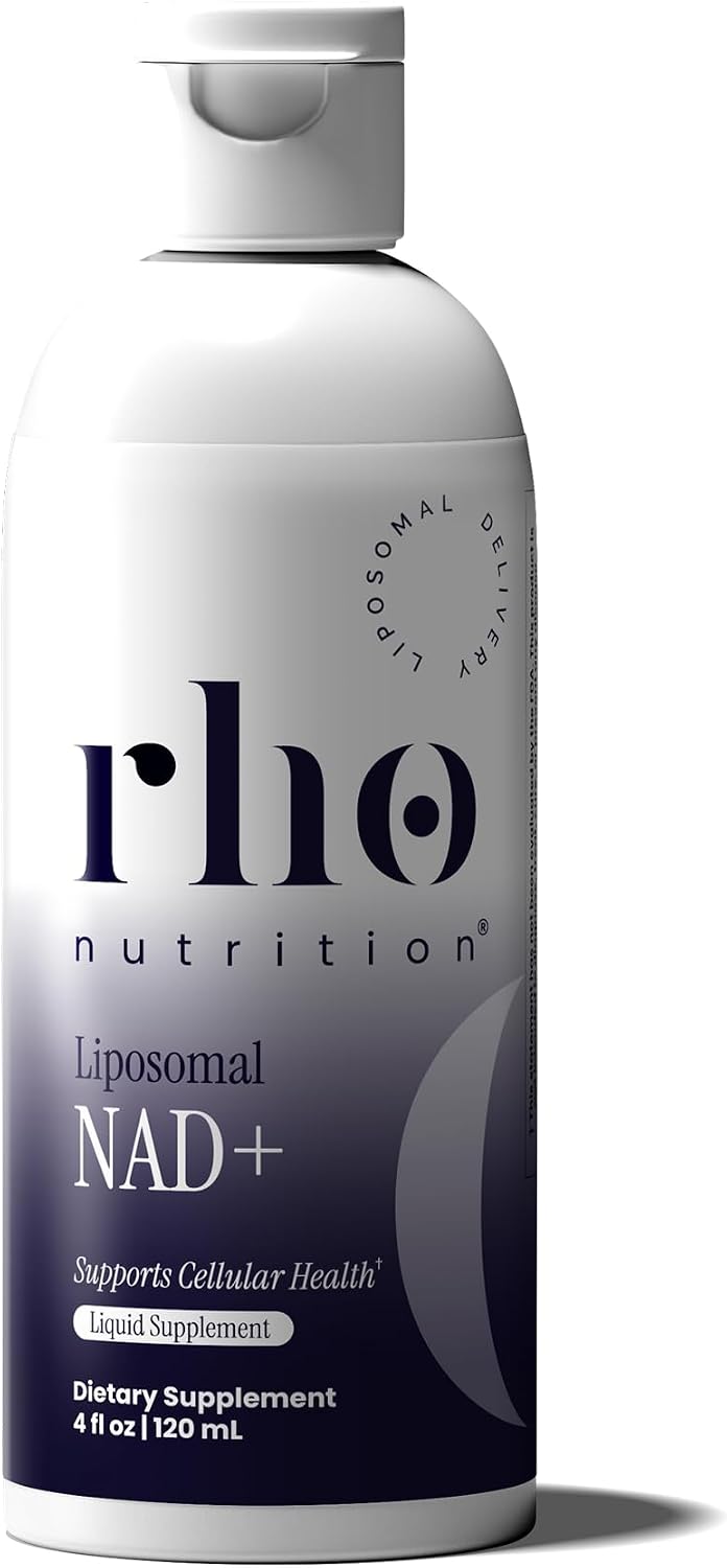 Rho Nutrition Liposomal NAD+ – Liquid Supplement Designed to Help Support Absorption – Active Form of NAD+ Helps Support Normal Cellular Health, Healthy Aging, Energy Metabolism and Overall Vitality