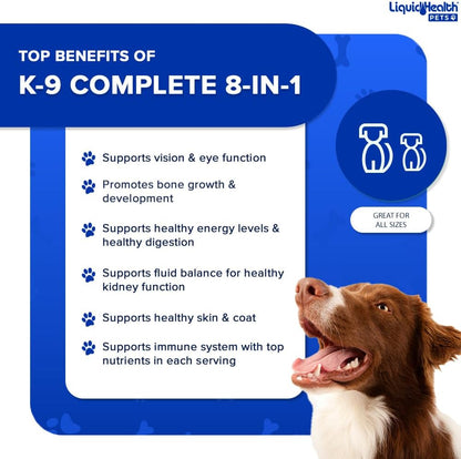 LIQUIDHEALTH Pets K9 Complete 8-en-1 Multivitamínico Líquido para Perros – Image 3