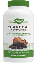 Nature's Way Carbón Activado, 560mg por dosis, 360 Cápsulas