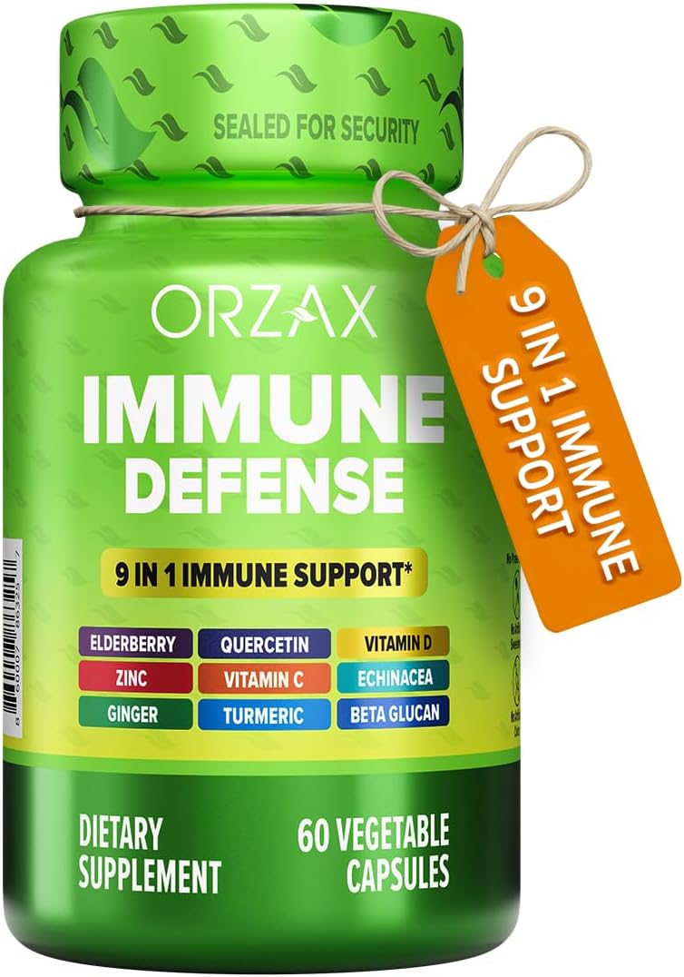 ORZAX 9 en 1 Defensa Inmunológica - 60 Cápsulas Veganas