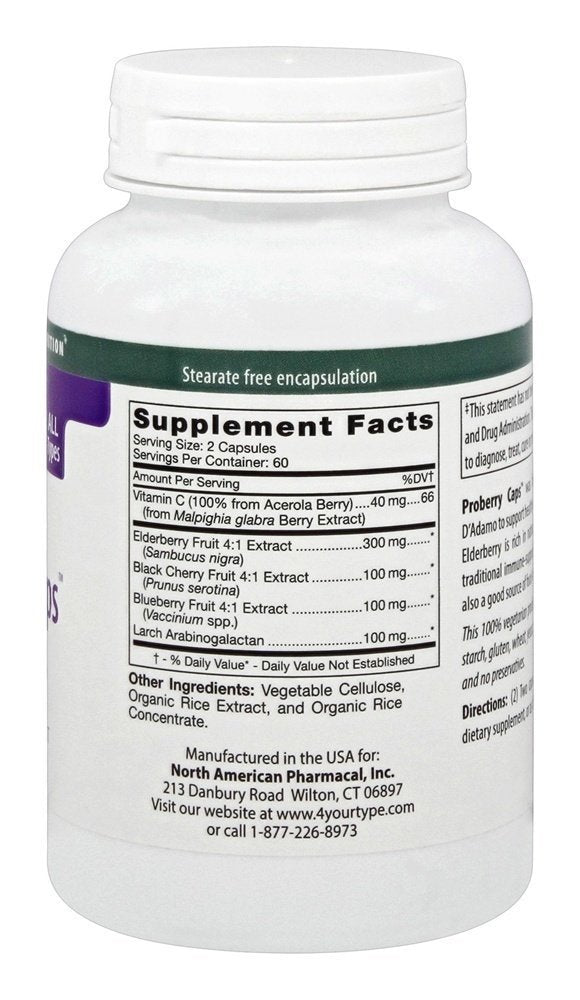 D'Adamo Personalized Nutrition Proberry Caps 120 vegcaps